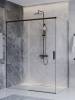 Душевой уголок Cezares PLANE-AH-1-160/80-C-GM профиль оружейная сталь, стекло прозрачное, 160x80x195 фото 4