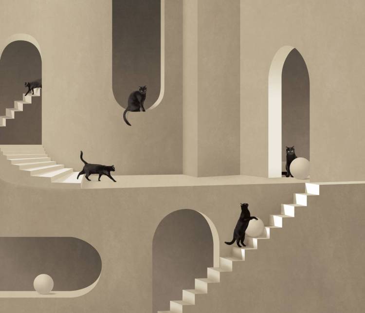 Фреска Ortograf Гармония 34788 Animals in geometry Флок FLK