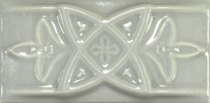 Бордюр Amadis Fine Tiles Antique Crackle Cenefa Relieve Greengreycrack 7.5x15