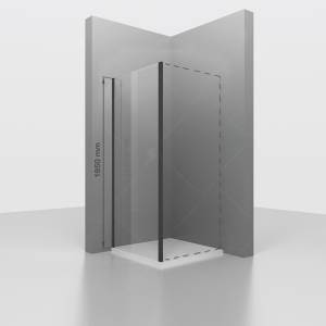 Душевая перегородка RGW Z-050-1B 352205100-14 Черный 100x185