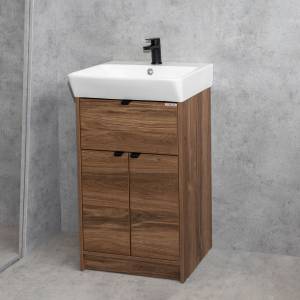 Тумба с раковиной Comforty Руза-50 00-00022023CF дуб темно-коричневый