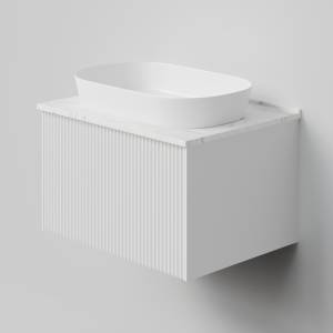 Тумба с раковиной La Fenice Terra Bianco NFNC-01-TER-B-60-3-M-GG белая матовая, 60 см