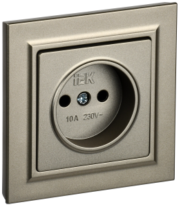 Розетка 1-местная IEK Brite BR-R10-10-K37-F шампань