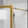 Душевая перегородка Vincea Walk-In VSW-1HP110FLBG профиль брашированное золото, стекло рифленое, 110x200 фото 2