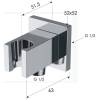 Настенный держатель Remer 337QCFP черный брашированный хром фото 2