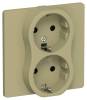 Розетка 2-местная с заземлением IEK Flite FI-R21C-16-K26 оливковый