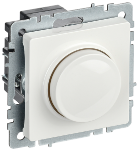 Светорегулятор поворотно-нажимной IEK Brite BR-D20-0600-K01 белый