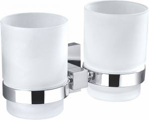 Два стакана Wonzon & Woghand WW-8928 с держателем, хром