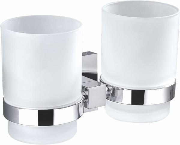 Два стакана Wonzon & Woghand WW-8928 с держателем, хром