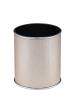 Мусорное ведро Geralis M-PLH1-S 6л, punto бежевое, кант хром, внутренний цвет черный