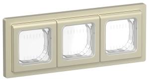 Рамка 3-постовая IEK Flite FI-M30-32-55-K37 шампань