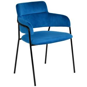 Стул Bradex Home Napoli FR 0718, синий с черными ножками