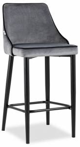 Стул барный Stool Group Коби AV 434-H15/75-08(PP) велюр серый