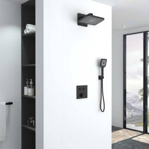Душевой комплект Vincea Inspire VSFW-421I4MB встраиваемый, двухрежимный, черный матовый