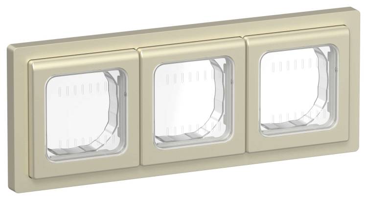 Рамка 3-постовая IEK Flite FI-M30-32-55-K37 шампань