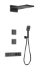 Душевой комплект Wonzon & Woghand WW-D4538-A-MB с термостатом, черный