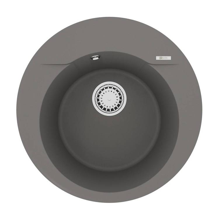 Кухонная мойка Lemark SULA 500 9910005 врезная круглая из кварцгранита серый шелк