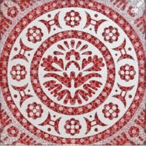 Вставка Нефрит Керамика Аллегро Восточные Узоры Бордовый 8x8