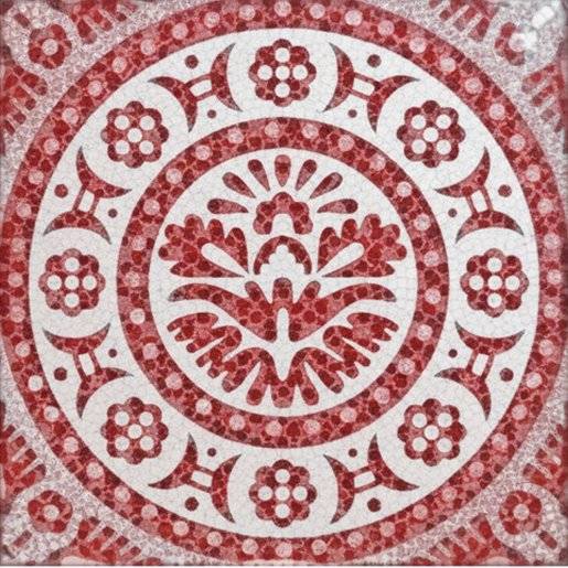 Вставка Нефрит Керамика Аллегро Восточные Узоры Бордовый 8x8