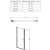 Душевая дверь RGW Dolphin TN-03B 54930308-14 Черный 80x195 фото 4