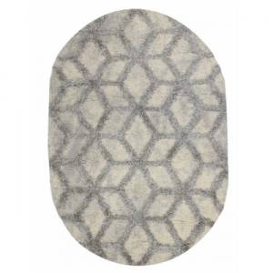 Ковер Kaplancer Reflex S757C 26 L.GREY/CREAM Овал 0.8x1.5