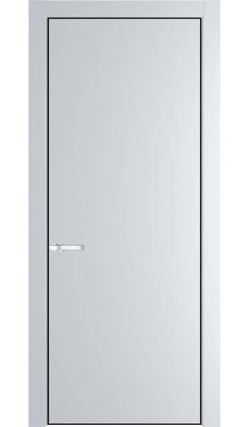 Межкомнатная дверь Profil Doors 1 PA полотно Вайт, профиль черный 700x2000
