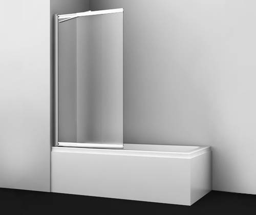 Шторка на ванну Wasserkraft Main 41S02-100 LM Fixed профиль хром, стекло матовое, 100x140