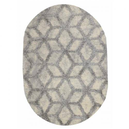Ковер Kaplancer Reflex S757C 26 L.GREY/CREAM Овал 0.8x1.5