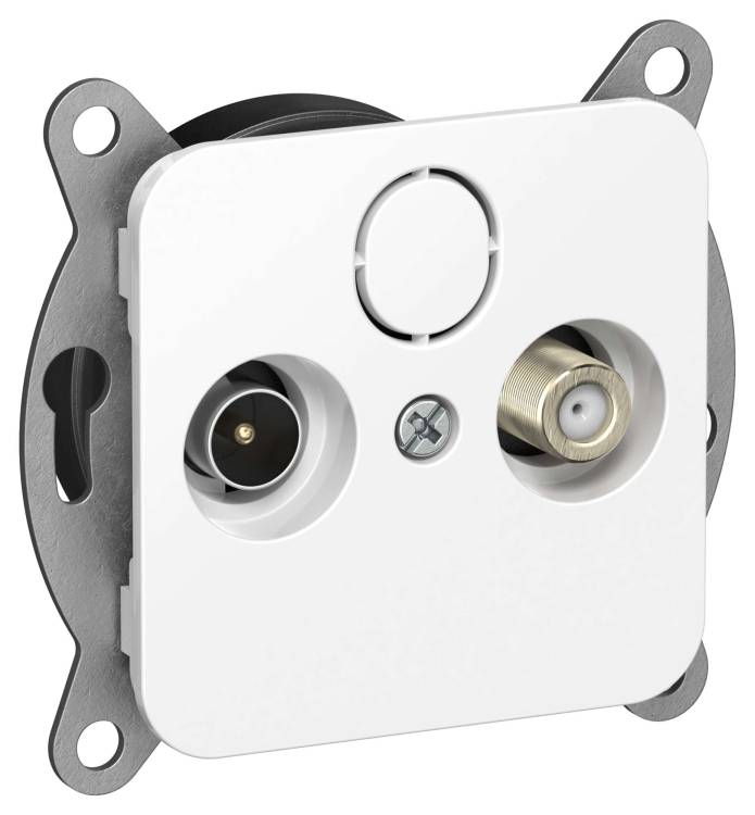 ТВ-розетка TV+SAT оконечная IEK Flite FI-AF23-O-K01 белый