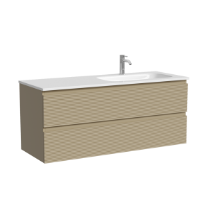 Тумба под раковину Sancos Folk FL120RCP подвесная, 119x44.5x50, правая, Капучино