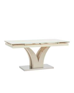 Стол обеденный Stool Group Верона DT-43-160-HGBG DUAL глянцевый бежевый 160(220)x90x75