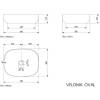 Раковина Plumberia Selection VELOMA OVAL BDT 38x48x12.5 блу деним фото 6