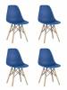 Набор из 4 стульев Stool Group Eames Y801 navy X4