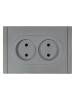 Розетка 2-местная IEK Forte&Piano FP-R20-10-1-K46 сталь фото 5