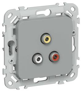 Розетка RCA IEK Flite FI-R10-K03 серый