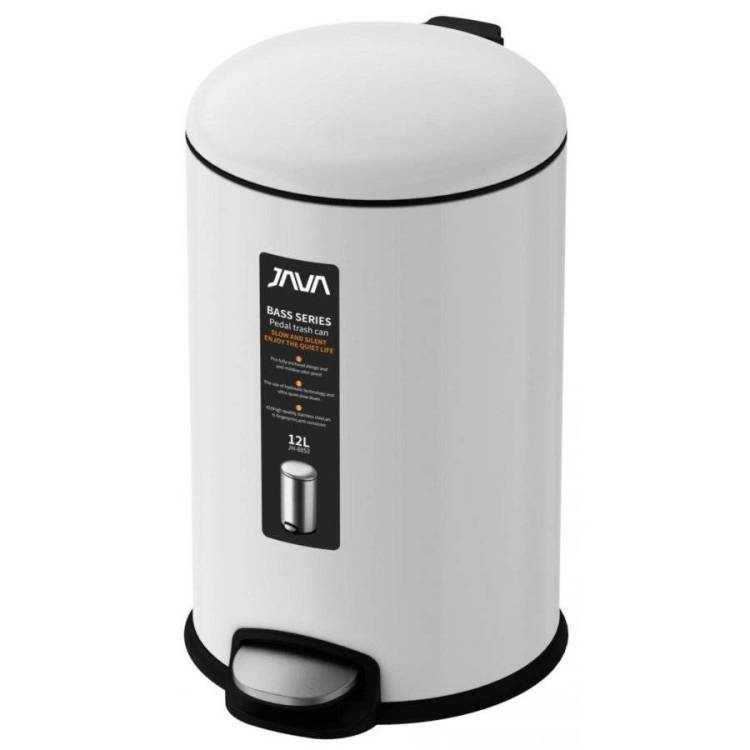 Ведро с микролифтом 12 л JAVA S-885-12W белый