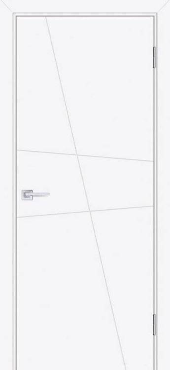Межкомнатная дверь эмаль Текона Смальта-line 02, глухая, Ral 9003 белый 900x2000