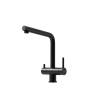 Смеситель для кухни Sancos Spin SC4015MB с вытяжным изливом и краном для фильтрованной воды, черный матовый
