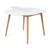 Стол обеденный Tetchair Bosco 13993 белый/натуральный (бук) 100x75x100 фото 5
