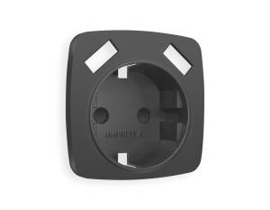 Лицевая панель для электрической розетки с заземлением со шторками 2USB A+A Ambrella Volt Omega OP9090