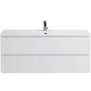 Тумба с раковиной Belbagno Albano ALBANO-1200-2C-SO-BL 120x45x50 Bianco Lucido подвесная с двумя выкатными ящиками