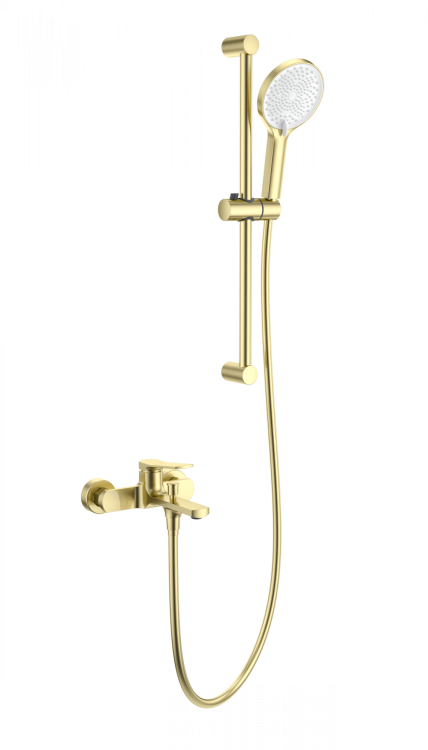 Смеситель для ванны Wonzon & Woghand WW-C2036-BG с душевым гарнитуром, брашированное золото