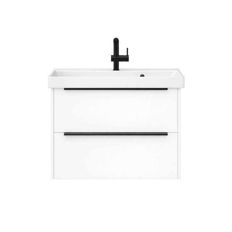 Тумба с раковиной La Fenice Tesoro NFNC-01-TES-PB-100-2-3-100 платиновый белый, 100 см