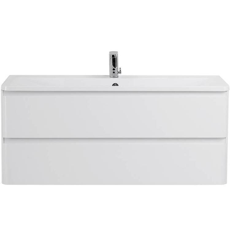 Тумба с раковиной Belbagno Albano ALBANO-1200-2C-SO-BL 120x45x50 Bianco Lucido подвесная с двумя выкатными ящиками