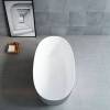 Ванна из искусственного камня Vincea Solid Surface VBT-6S01MG 1700x750x550, серый, белый матовый, слив-перелив фото 3