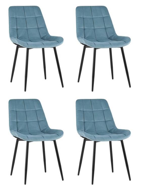 Набор из 4 стульев Stool Group Флекс AV 405-N22-08(P) X4 пыльно-голубой