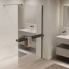 Душевая перегородка Vincea Walk in VSW-1HR100MRGM профиль вороненая сталь, стекло зеркальное, 100x200