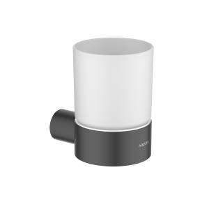 Стакан с держателем Aquatek Лира AQ4404MB черный матовый