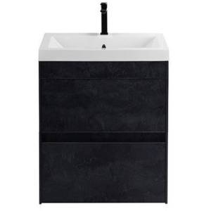 Тумба с раковиной Art&Max Family-M Family-M-500-2C-SO-HC подвесная, hard coal