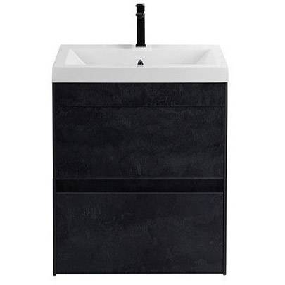 Тумба с раковиной Art&Max Family-M Family-M-500-2C-SO-HC подвесная, hard coal